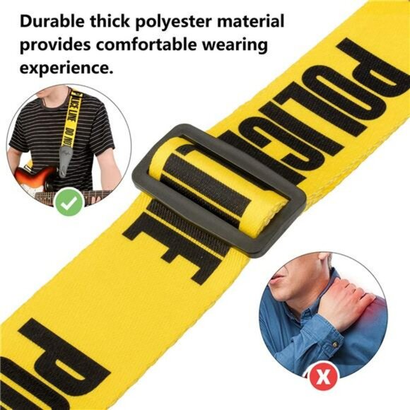 Guitar Strap, Soft Shoulder Strap for Acoustic, Electric and Bass Guitars - Picture 4 of 7